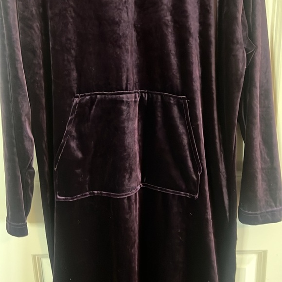 Vintage Velvet Baxter & Wells Intimates Deep Purple Housecoat Size M - Picture 3 of 9